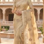 Organza Applique and embroidery Saree
