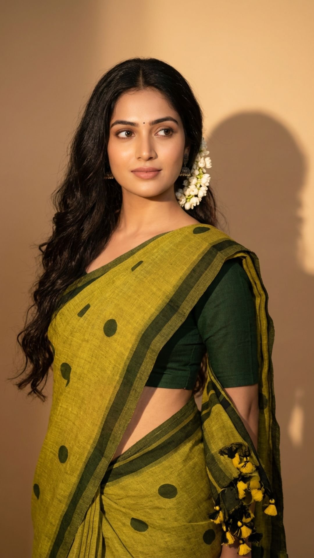 Khadi Cotton with Polka dots Saree