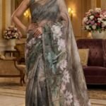 Organza with Aari work Saree