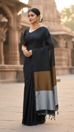 Khadi Cotton with Gold and Silver zari Saree